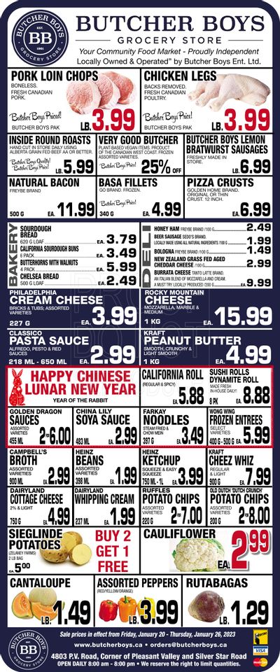 Butcher Boys Grocery Store Flyer January 20 to 26