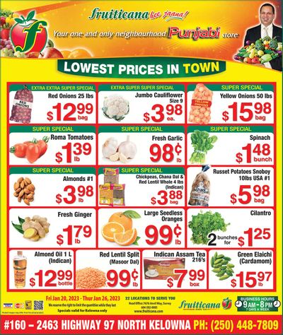 Fruiticana (Kelowna) Flyer January 20 to 26