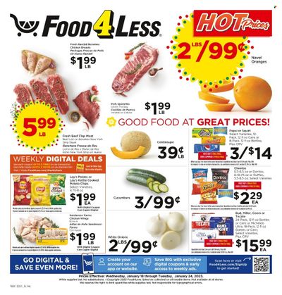 Food 4 Less (CA) Weekly Ad Flyer Specials January 18 to January 24, 2023