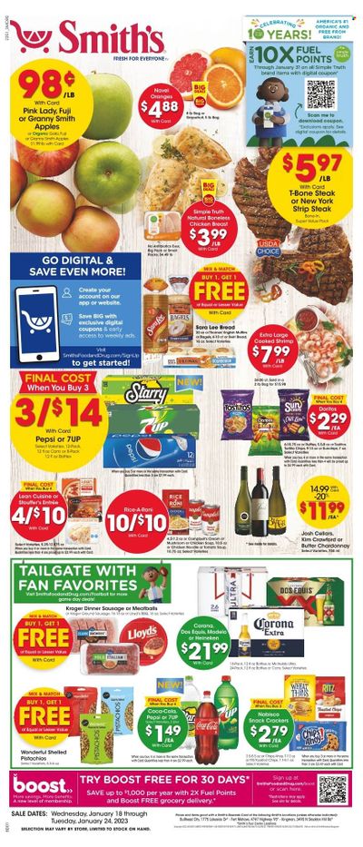 Smith's (AZ, ID, MT, NM, NV, UT, WY) Weekly Ad Flyer Specials January 18 to January 24, 2023