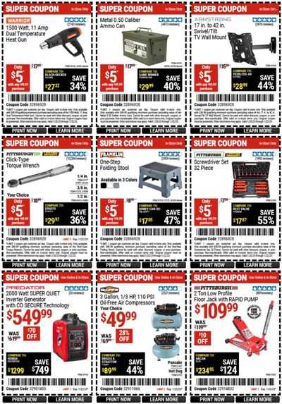 Harbor Freight Weekly Ad Flyer Specials January 20 to January 22, 2023