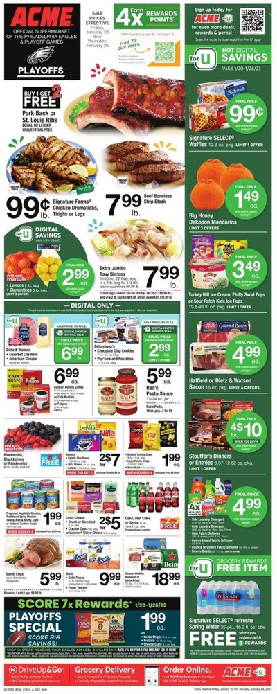 ACME (DE, NJ, NY, PA) Weekly Ad Flyer Specials January 20 to January 26, 2023