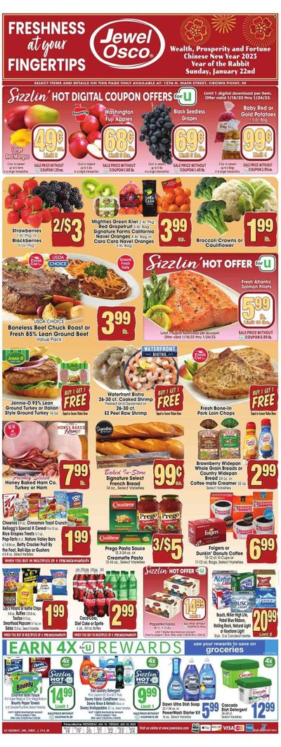 Jewel Osco (IN) Weekly Ad Flyer Specials January 18 to January 24, 2023