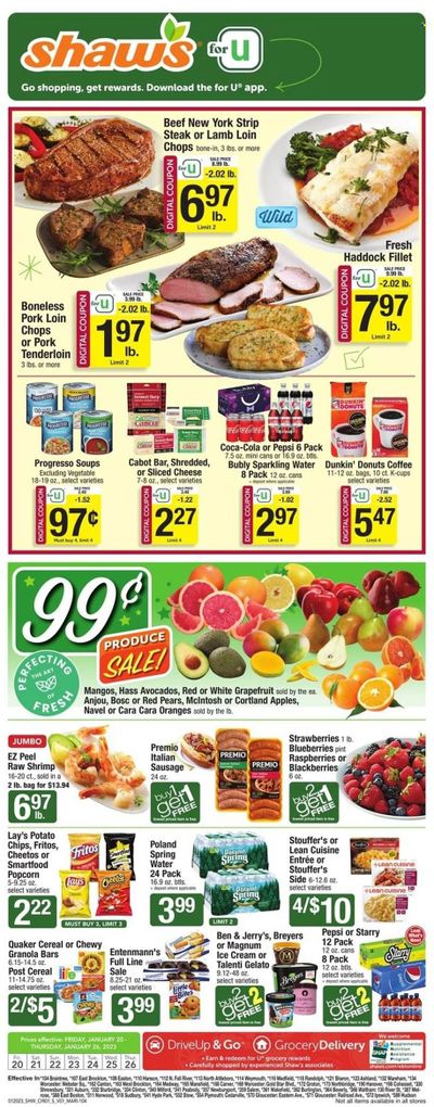 Shaw’s (MA, ME, NH, RI, VT) Weekly Ad Flyer Specials January 20 to January 26, 2023