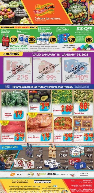 Fiesta Foods SuperMarkets (WA) Weekly Ad Flyer Specials January 18 to January 24, 2023