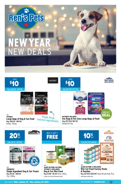 Ren's Pets New Year New Deals Flyer January 19 to 23