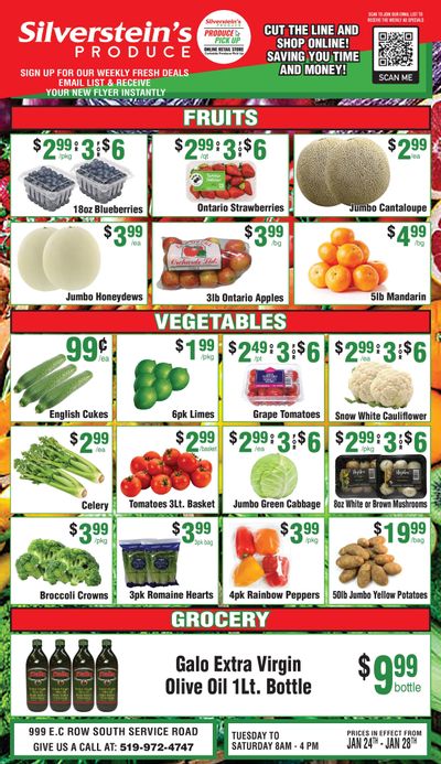 Silverstein's Produce Flyer January 24 to 28