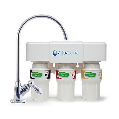 Aquasana AQ-5300.56 3-Stage Under Counter Water Filter System with Chrome Faucet $146 (Reg $211.09)