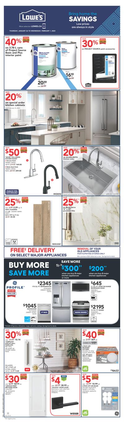 Lowe's (ON) Flyer January 26 to February 1