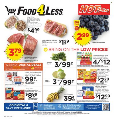 Food 4 Less (CA) Weekly Ad Flyer Specials January 25 to January 31, 2023