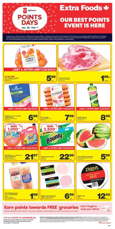 Extra Foods Flyer January 26 to February 1