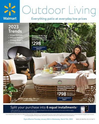 Walmart Outdoor Living Flyer January 26 to March 15