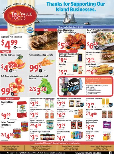 Tru Value Foods Flyer January 25 to 31