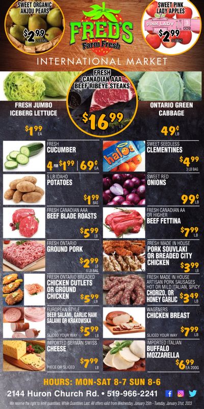 Fred's Farm Fresh Flyer January 25 to 31