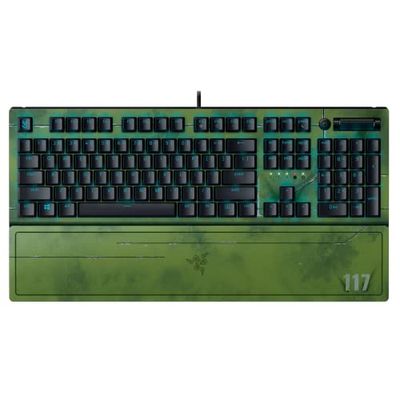 Razer BlackWidow V3 Mechanical Gaming Keyboard: Green Mechanical Switches - Tactile & Clicky - Chroma RGB Lighting - Compact Form Factor - Programmable Macros - Halo Infinite $99.99 (Reg $172.28)