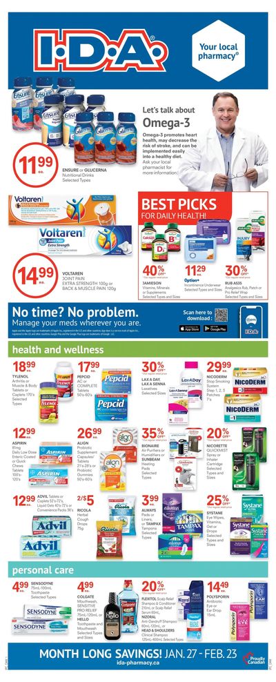 I.D.A. Pharmacy Monthly Flyer January 27 to February 23