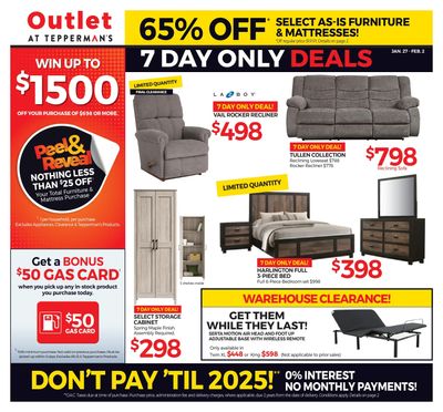 Outlet at Tepperman's Flyer January 27 to February 2