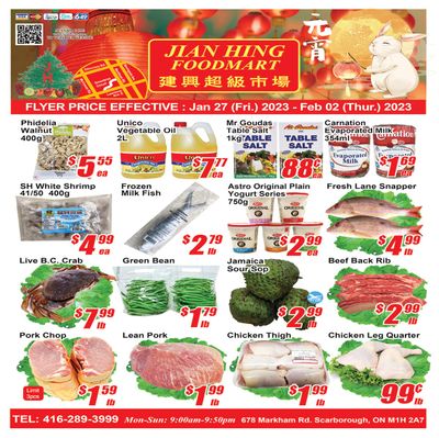 Jian Hing Foodmart (Scarborough) Flyer January 27 to February 2
