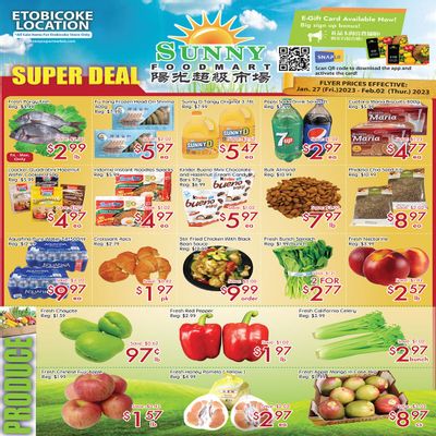 Sunny Foodmart (Etobicoke) Flyer January 27 to February 2 Sunny Foodmart (Etobicoke) Flyer January 27 to February 2