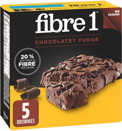 Fibre 1 Chocolate Fudge Brownies, 5-Count, 125 Gram On Sale for $ 2.48 ( Save $ 1.01 ) at Amazon Canada