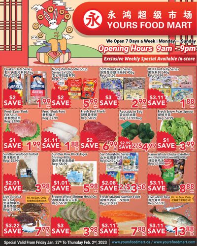 Yours Food Mart Flyer January 27 to February 2