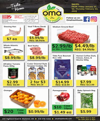 Oma Fresh Foods Flyer January 27 to February 2
