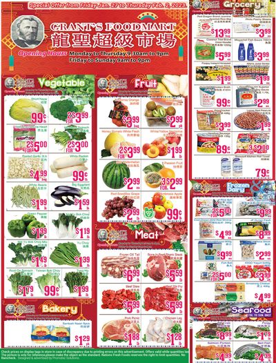 Grant's Food Mart Flyer January 27 to February 2