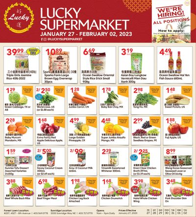 Lucky Supermarket (Calgary) Flyer January 27 to February 2