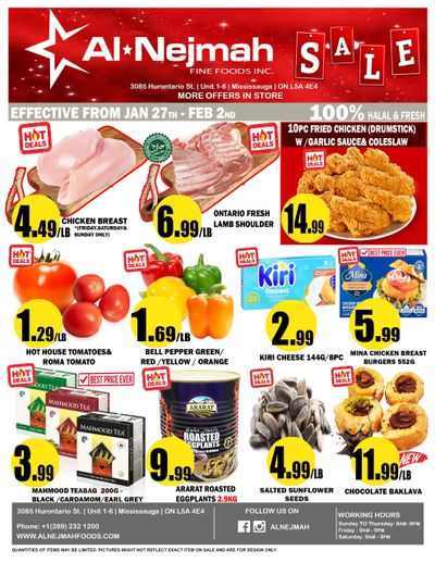 Alnejmah Fine Foods Inc. Flyer January 27 to February 2