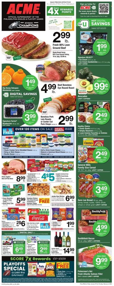 ACME (DE, NJ, NY, PA) Weekly Ad Flyer Specials January 27 to February 2, 2023