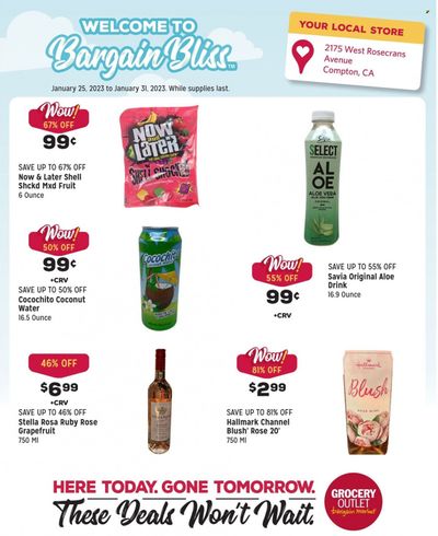 Grocery Outlet (CA, ID, OR, PA, WA) Weekly Ad Flyer Specials January 25 to January 31, 2023