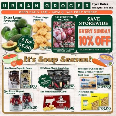 Urban Grocer Flyer January 27 to February 2