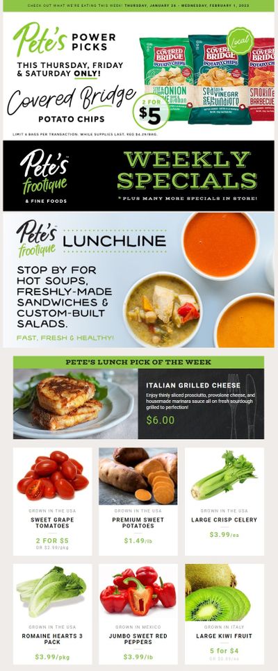 Pete's Fine Foods Flyer January 26 to February 1