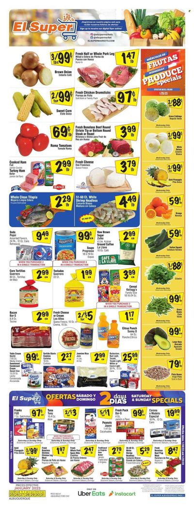 El Super (NM) Weekly Ad Flyer Specials January 25 to January 31, 2023