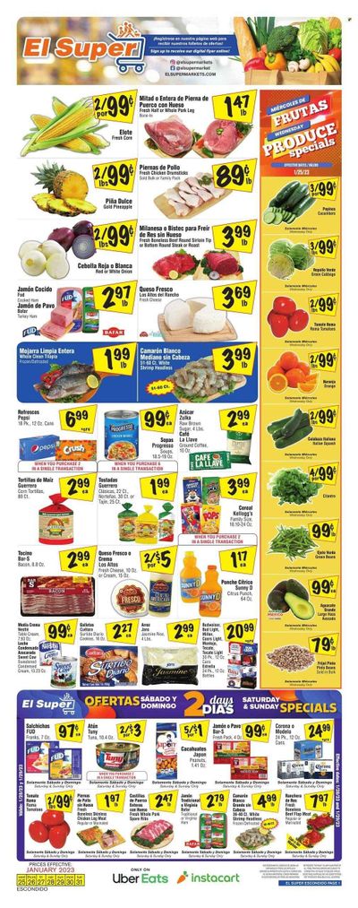 El Super (CA) Weekly Ad Flyer Specials January 25 to January 31, 2023
