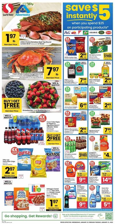 Safeway (OR) Weekly Ad Flyer Specials January 25 to January 31, 2023