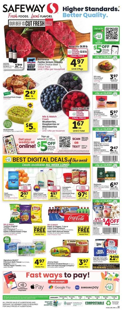 Safeway (SD) Weekly Ad Flyer Specials January 25 to January 31, 2023