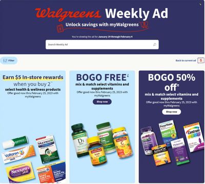 Walgreens Weekly Ad Flyer Specials January 29 to February 4, 2023