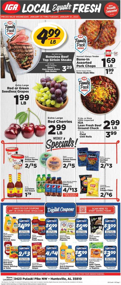 IGA (AL) Weekly Ad Flyer Specials January 25 to January 31, 2023
