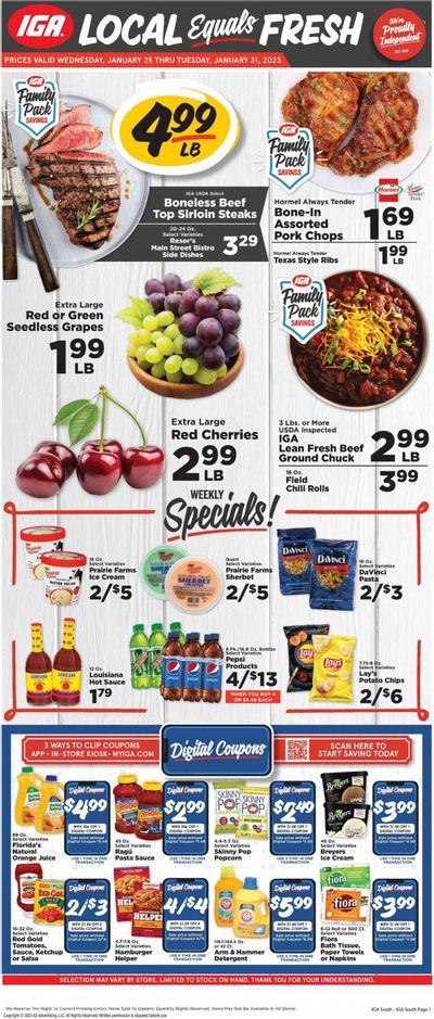 IGA (KY) Weekly Ad Flyer Specials January 25 to January 31, 2023