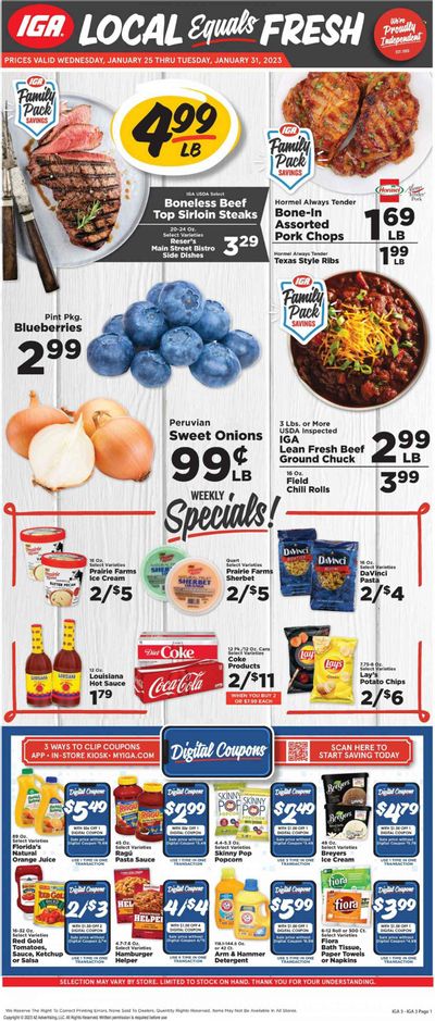 IGA (KY) Weekly Ad Flyer Specials January 25 to January 31, 2023