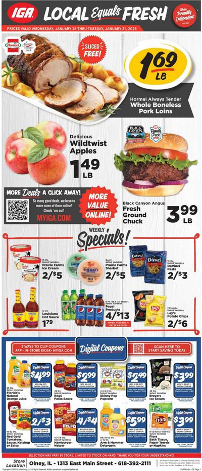 IGA (IL) Weekly Ad Flyer Specials January 25 to January 31, 2023 IGA (IL) Weekly Ad Flyer Specials January 25 to January 31, 2023