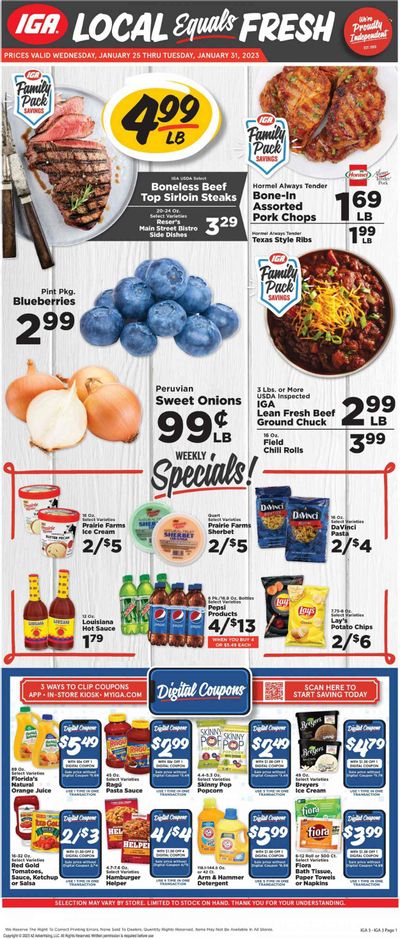 IGA (KY) Weekly Ad Flyer Specials January 25 to January 31, 2023