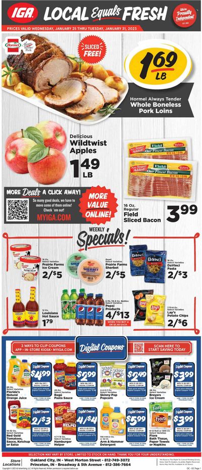 IGA (IN) Weekly Ad Flyer Specials January 25 to January 31, 2023