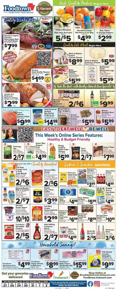 Foodtown (NJ, NY, PA) Weekly Ad Flyer Specials January 27 to February 2, 2023