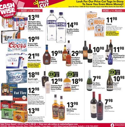 Cash Wise Liquor Only (MN) Weekly Ad Flyer Specials January 22 to January 28, 2023