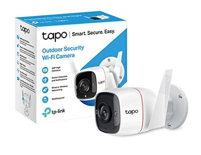 TP-Link Tapo 2K HD Security Camera Outdoor Wired, Built-in Siren w/ Night Vision, IP66 Weatherproof, Motion/Person Detection, Works with Alexa & Google Homem (Tapo C310) $59.99 (Reg $89.99)
