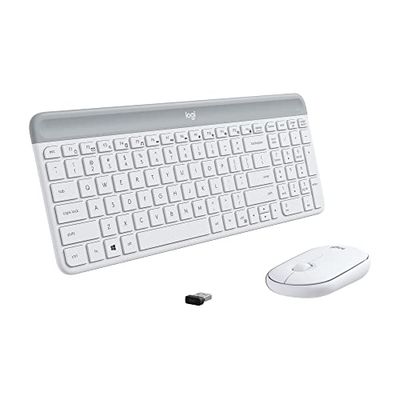Logitech MK470 Slim Wireless Keyboard and Mouse Combo - Modern Compact Layout, Ultra Quiet, 2.4 GHz USB Receiver, Plug n' Play Connectivity, Compatible with Windows - Off White $49.99 (Reg $69.99)