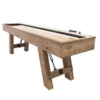 American Legend Brookdale 9’ LED Light Up Shuffleboard Table with Bowling, Brown $1196.76 (Reg $1259.99)
