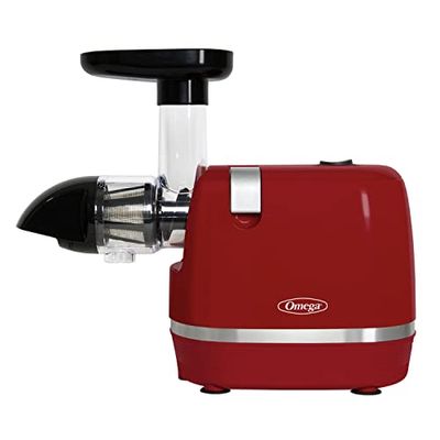 Omega H3000RED Juicer Cold Press 365 Slow Masticating Easy to Clean, Quiet Motor, High Juice Yield and Preserves Nutritional Value, Fruits, Vegetables and Leafy Greens, 150-Watt, Red $79.99 (Reg $199.99)